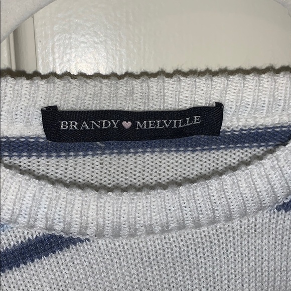 Brandy Melville Sweaters | Blue And White Striped Brandy Melville Sweater | Poshmark